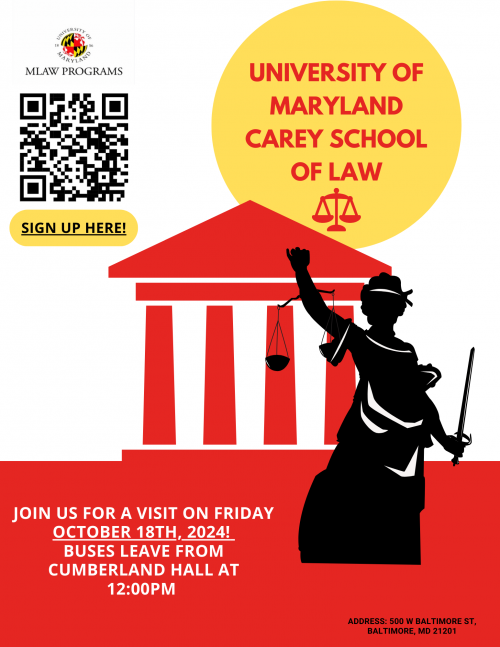 Join MLAW on a tour of the Carey School of Law. Make sure to sign up using the link!